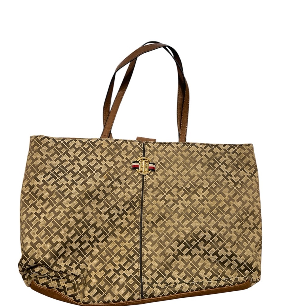 Tommy Hilfiger Brown Patterned Tote Bag